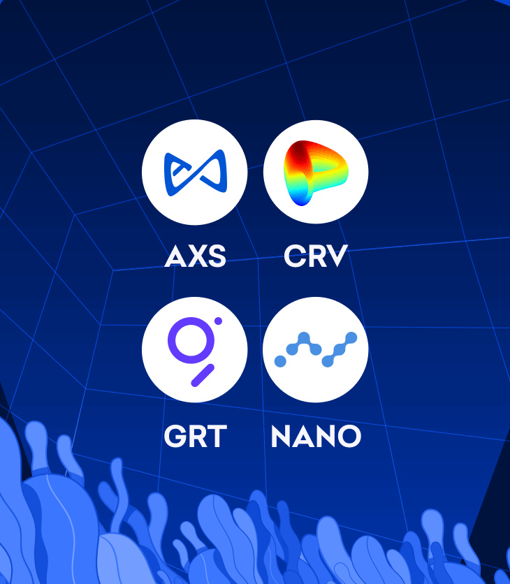 New margin pairs for AXS, CRV, GRT and NANO available now