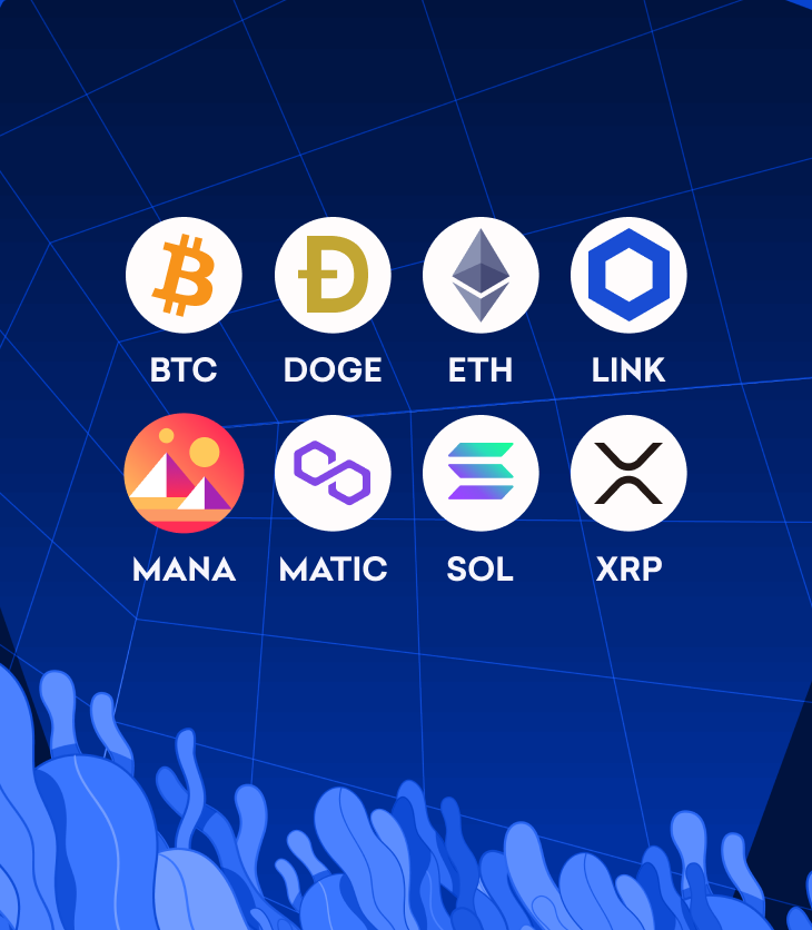 Expanded margin pairs available for BTC, XRP, ETH, MATIC, LINK, DOGE, SOL and MANA