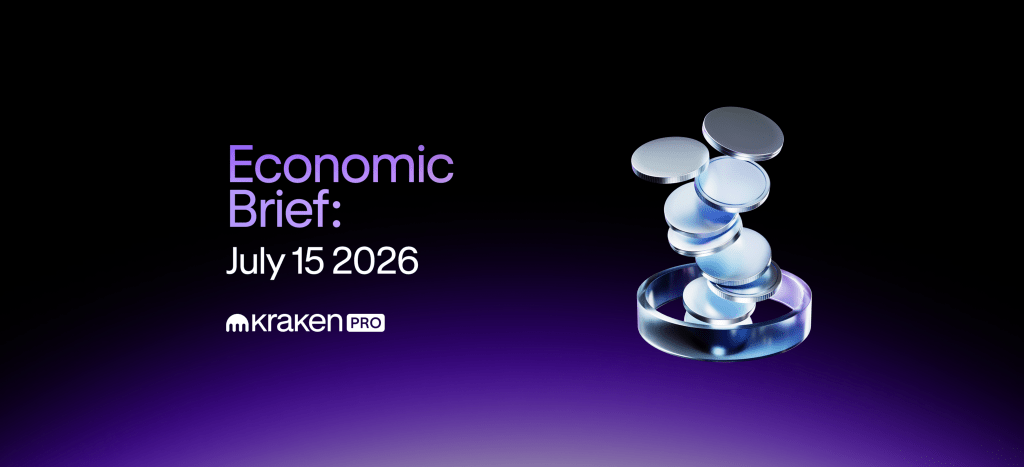 Kraken economic brief image for the July macro and crypto calendar.